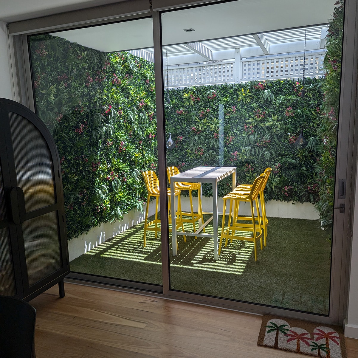 Flowering Lilac Vertical Garden Green Wall in Court Yard 2