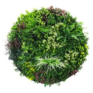 Slimline Artificial Green Wall Disc Colour Fresh Large